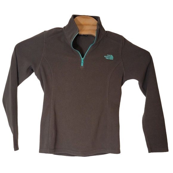 The North Face 1/4 Zip Pull Over Warm Up Jacket‎ Fleece Green Size XS Women's - Picture 1 of 5